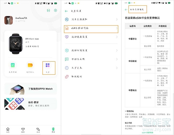 oppowatch怎么开通esim