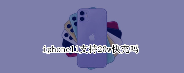 iphone11支持20w快充吗