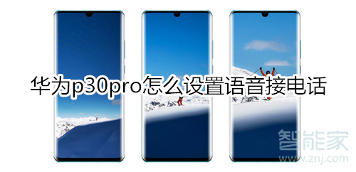 华为p30pro怎么设置语音接电话