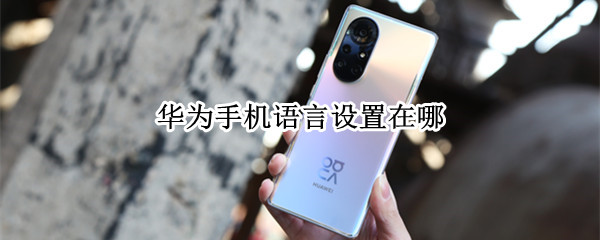 华为手机语言设置在哪