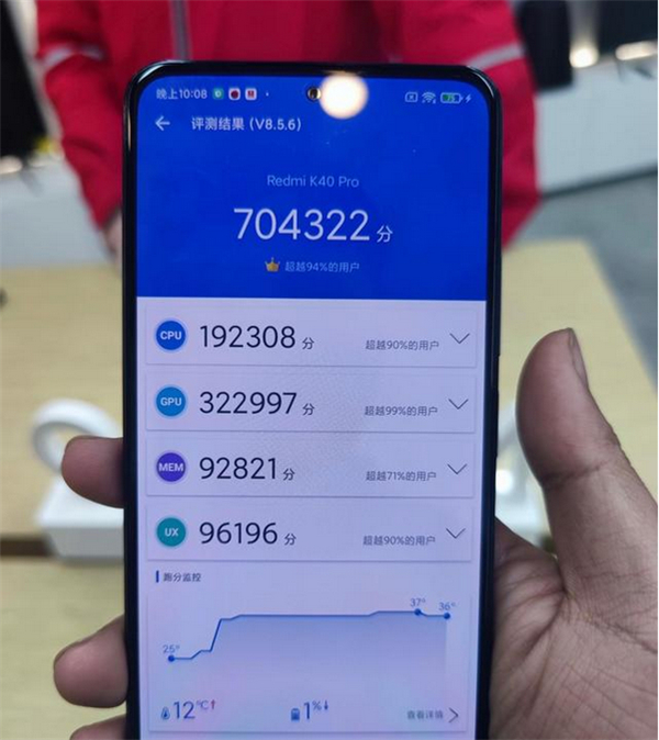 红米k40pro跑分多少