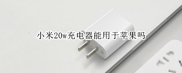 小米20w充电器能用于苹果吗