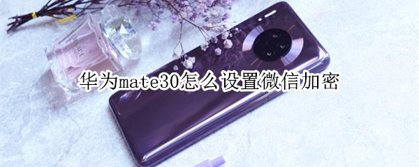 华为mate30怎么设置微信加密