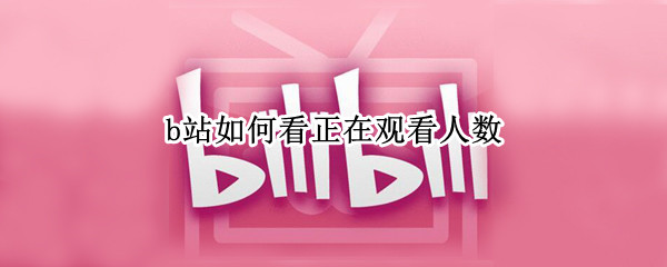 b站如何看正在观看人数