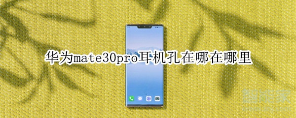 华为mate30pro耳机孔在哪在哪里