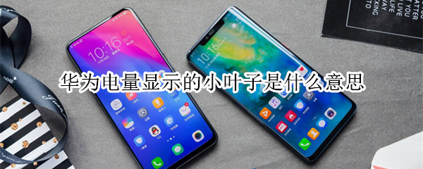 华为电量显示的小叶子