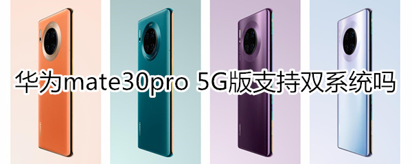 华为mate30pro 5G版支持双系统吗