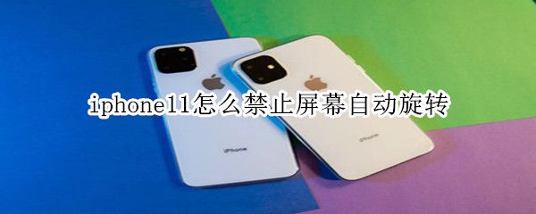 iphone11怎么禁止屏幕自动旋转