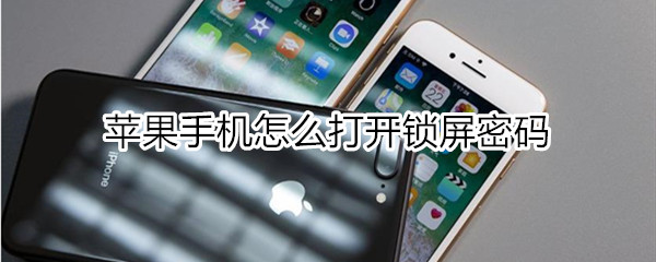 苹果手机怎么开锁屏密码