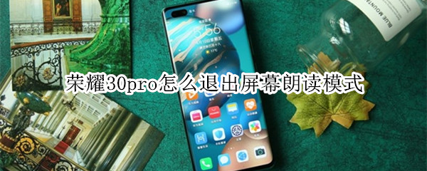 荣耀30pro怎么退出屏幕朗读模式