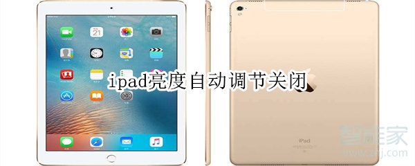 ipad亮度自动调节关闭