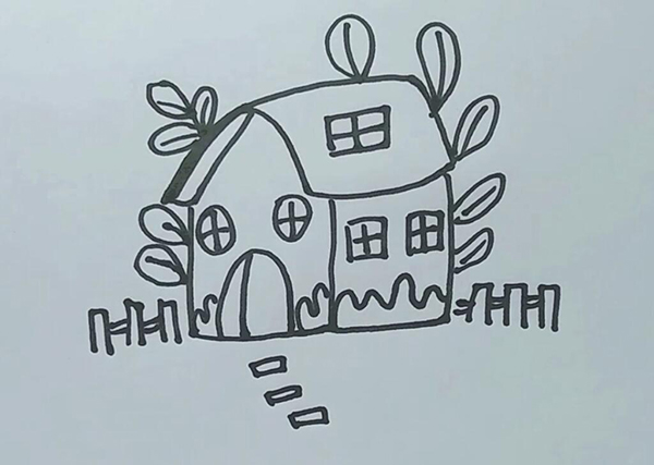 小屋子简笔画