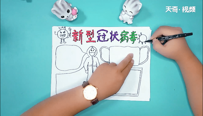 关于武汉病毒的手抄报 关于武汉病毒的画报
