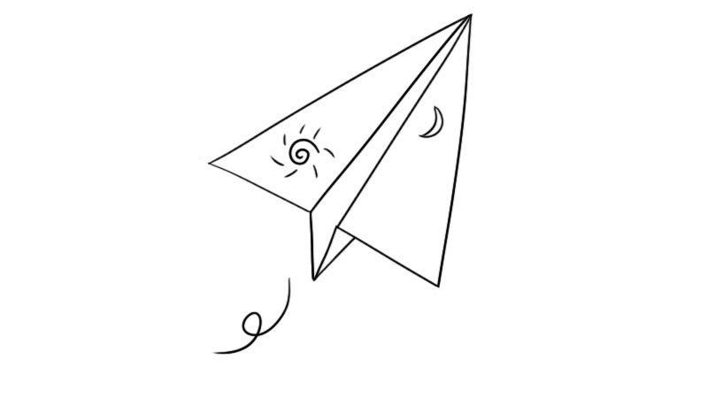 儿童节纸飞机简笔画步骤  儿童节纸飞机简笔画画法