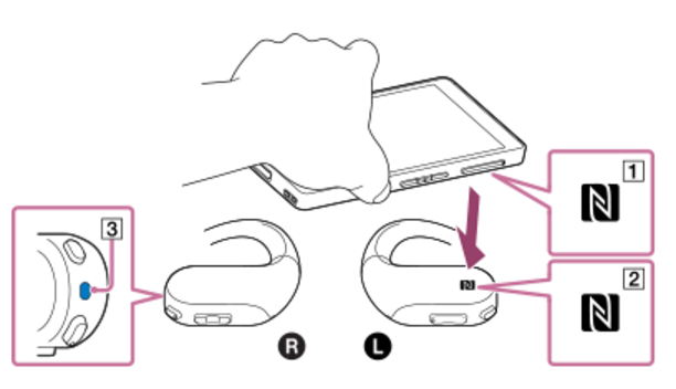 索尼NW-WS625耳机NFC连接教程