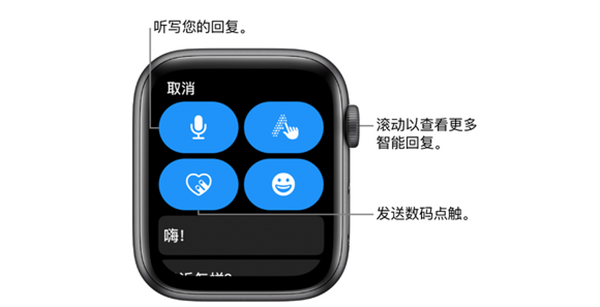 Apple Watch Series 4 耐克智能手表怎么写短信