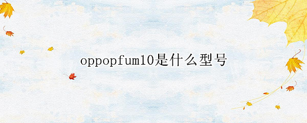 oppopfum10是什么型号（oppopcdm10是什么手机型号）