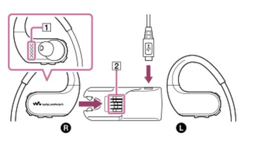 索尼NW-WS623耳机怎么充电