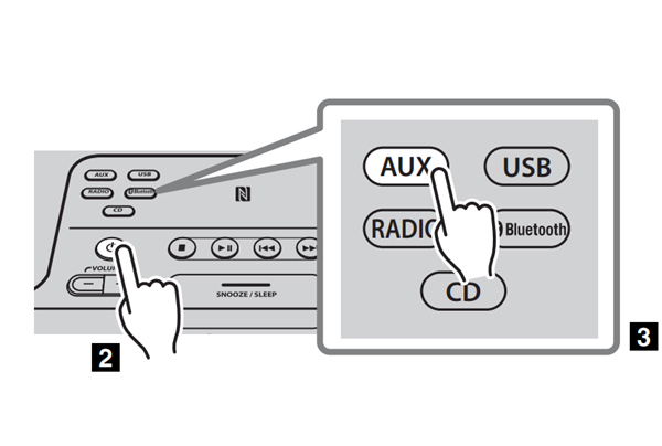 雅马哈TSX-235怎么通过AUX播放外接音源