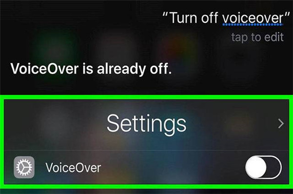 苹果voiceover功能怎么关闭