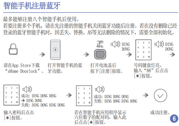 三星DP728指纹锁怎么连接手机蓝牙