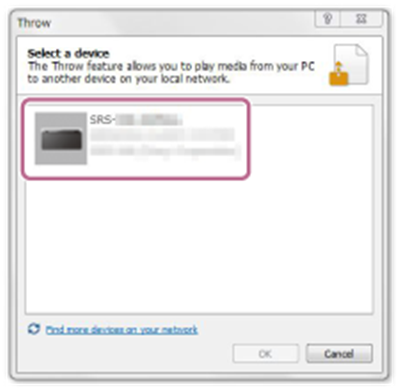 索尼SRS-ZR7怎么通过网络播放Media Go电脑上的音乐