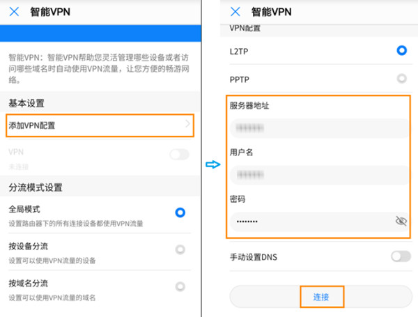 华为路由WS5200怎么配置使用“智能 VPN“应用