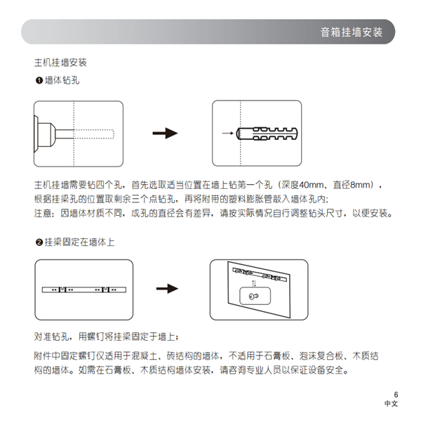 漫步者B8回壁音响产品使用说明书