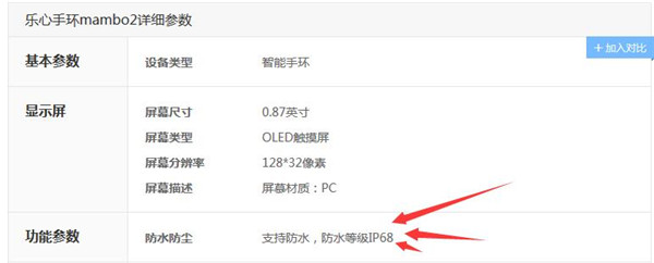 乐心MAMBO2智能手环防水能力怎么样