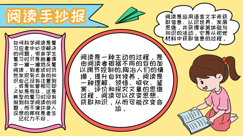 阅读手抄报内容 阅读手抄报内容画法