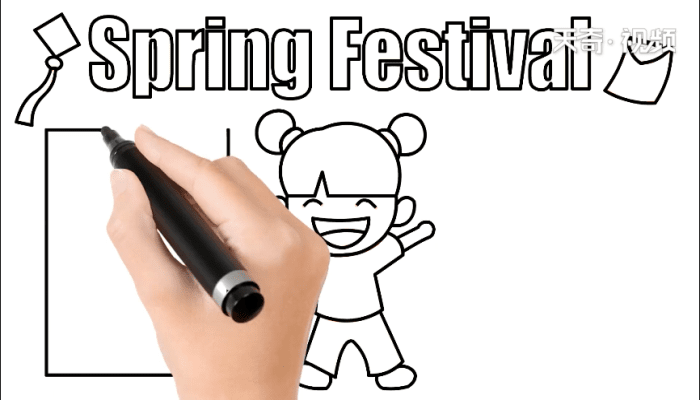  spring festival手抄报  spring festival画报