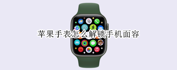 苹果手表怎么解锁手机面容（苹果手表怎么解锁手机面容识别）
