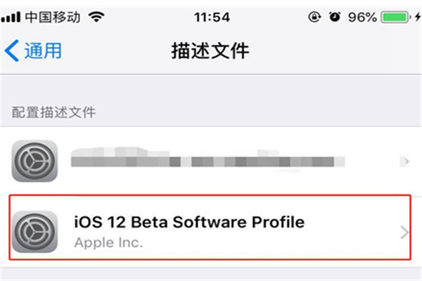 ios12描述文件怎么删除