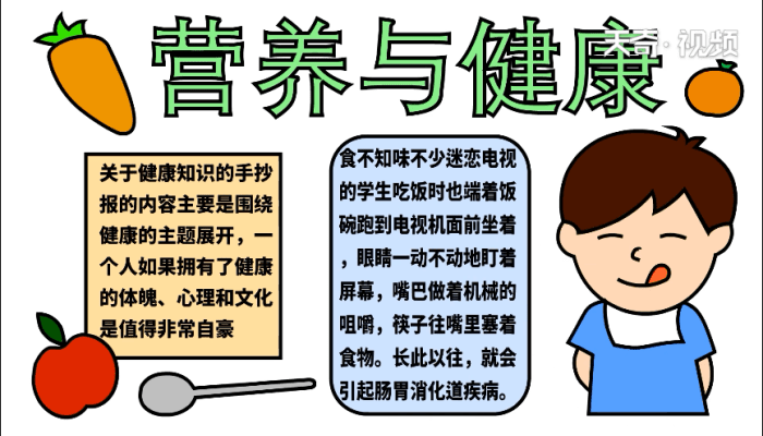 营养与健康手抄报 营养与健康手抄报怎么画