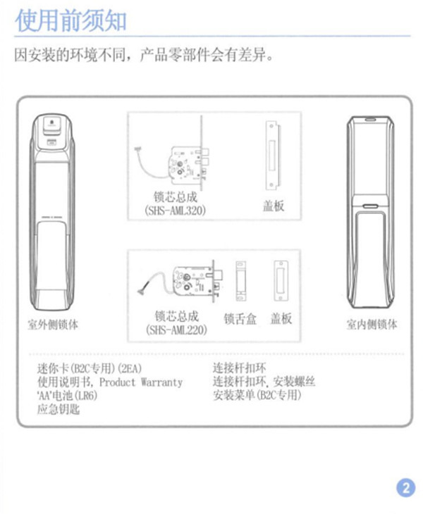 三星SHP-DP728指纹锁使用说明书