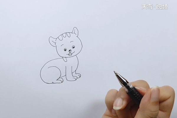 小花猫简笔画