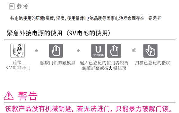 盖特曼a330指纹锁使用说明书