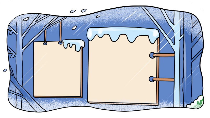 寒冬季节 大寒手抄报