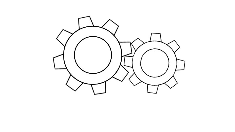 齿轮简笔画  齿轮简笔画的画法