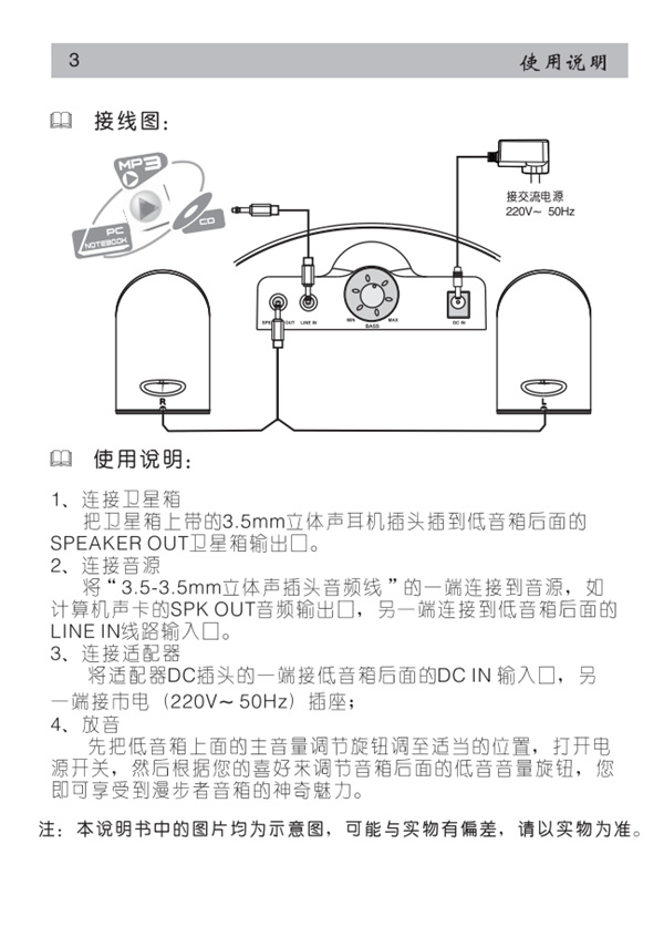 漫步者E1100PLUS电脑音响产品使用说明书