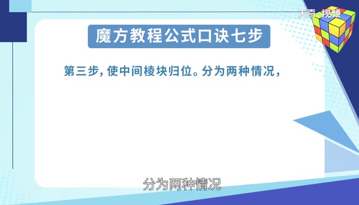 魔方七步口诀 魔方入门口诀