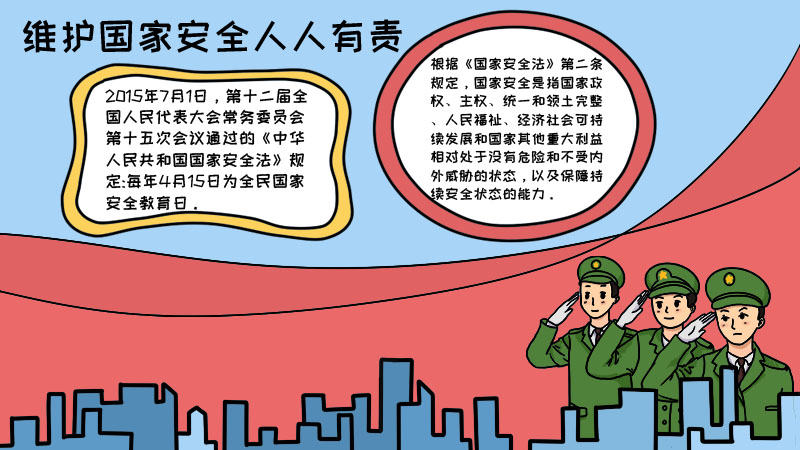 维护国家安全人人有责手抄报内容,维护国家安全人人有责手抄报内容画法