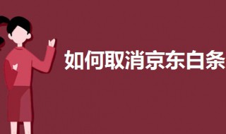 如何取消京东白条 关闭京东白条的教程