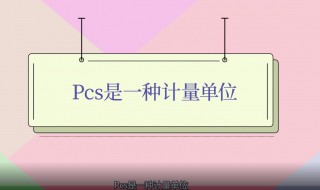 pcs是什么计量单位 pcs是什么意思