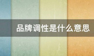 品牌调性是什么意思 品牌调性的意思介绍