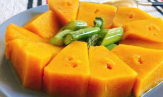 清蒸南瓜的做法 水开了蒸8分钟就好了