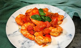 红烧番茄大虾的做法 经验内容仅供参考