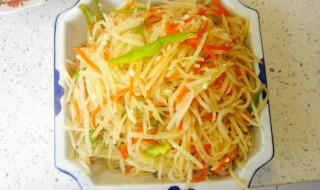 怎样炒醋溜土豆丝不粘锅 九个步骤完成