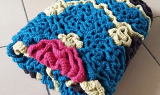 银耳花的钩法 银耳花座垫怎样钩