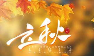 立秋时间2021几点几分 立秋介绍